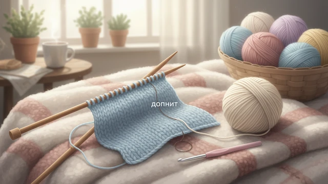 Фабричный край спицами с допнитью: набор без «волны» и ровная кромка