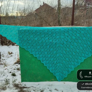 Бирюзовая Листья Шаль 🍃