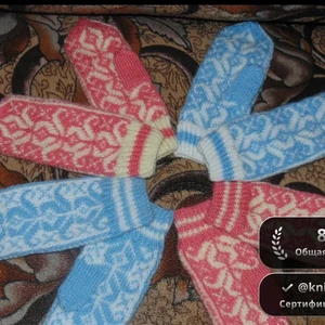 Цветочные варежки ❄️