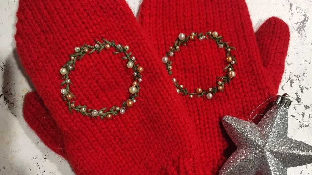 Варежки «Рябинка» 🎄