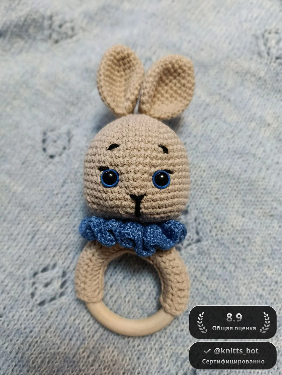 Зайчонок-погремушка 🐰